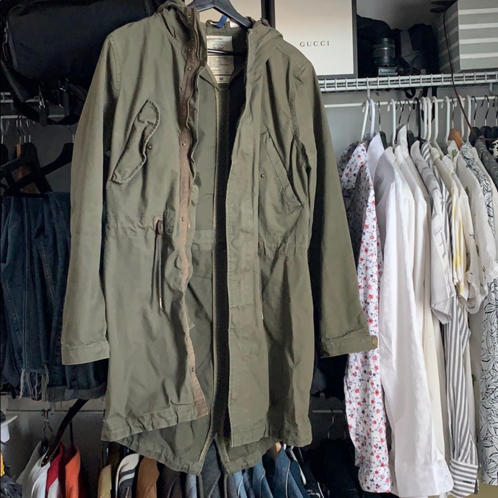 Military inspired trench coat